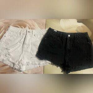 PACSUN shorts black & white, SZ 26